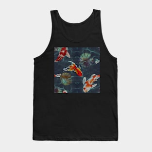 Koi Fish Greenery Tank Top